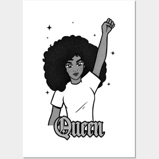 Queen Black Girl Power Posters and Art